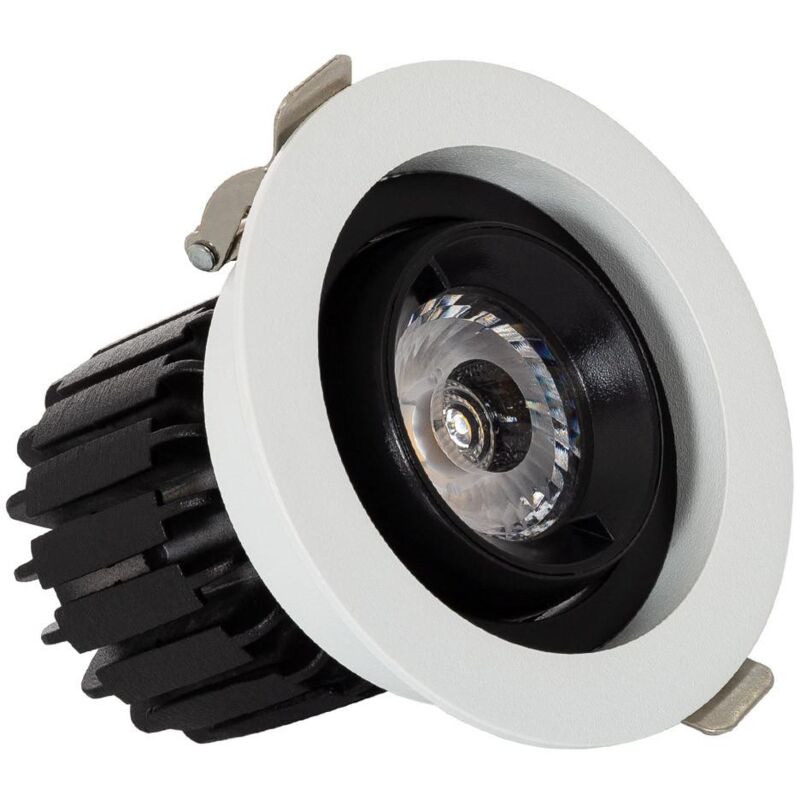 foto del prodotto efectoled faretto downlight led 7w cob orientabile 360 circolare foro 80mm cri90 expert color no flicker bianco caldo no flicker 2700k