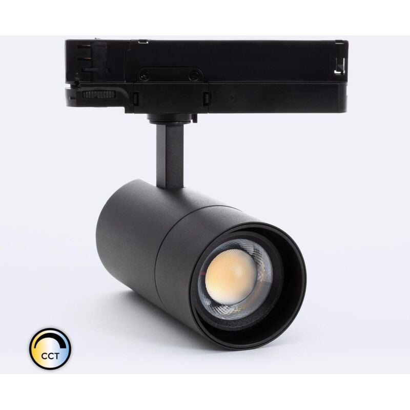 foto del prodotto efectoled - faretto led binario trifase 20w wild cct cri90 no flicker multiangolo 24-60 nero