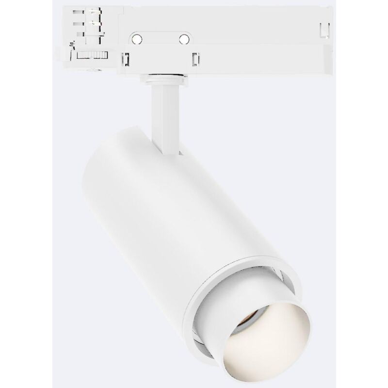 foto del prodotto efectoled faretto led fasano bianco 20w cilindro regolabile no flicker per binario trifase bianco naturale 4000k