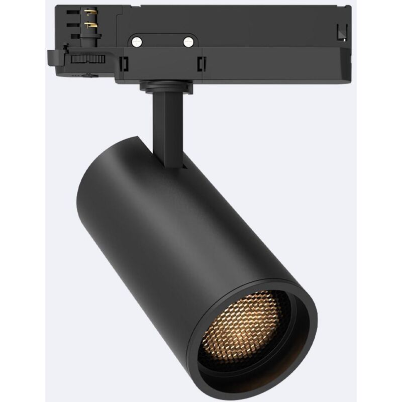 foto del prodotto efectoled - faretto led fasano nero 30w anti-abbagliamento regolabile per binario trifase bianco caldo 3200k