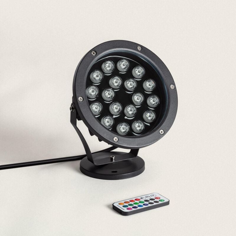 foto del prodotto efectoled faretto per esterno led rgb 18w colmar rgb