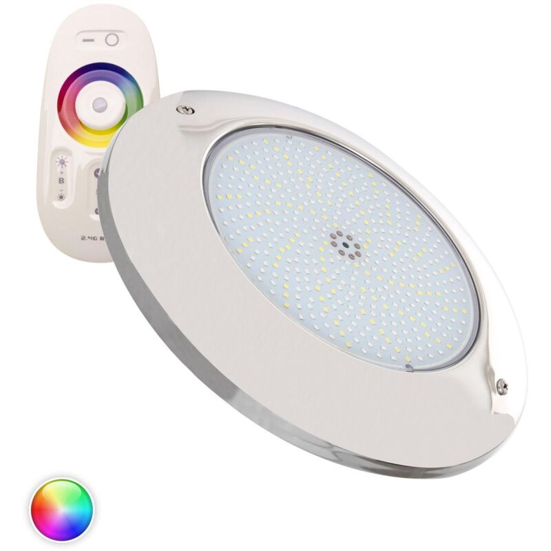 foto del prodotto efectoled faretto piscina led superficie rgbw sommergibile 12v dc ip68 acciaio inox 35w rgbw s 