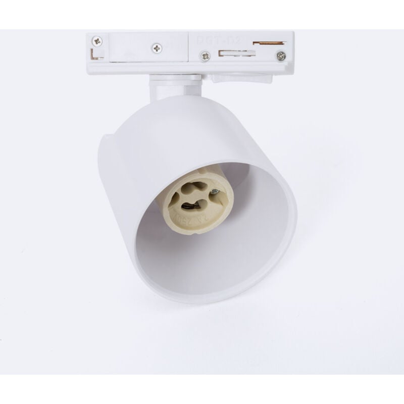 foto del prodotto efectoled - faretto portalampada binario monofase davos per lampadina led gu10 ar111 bianco