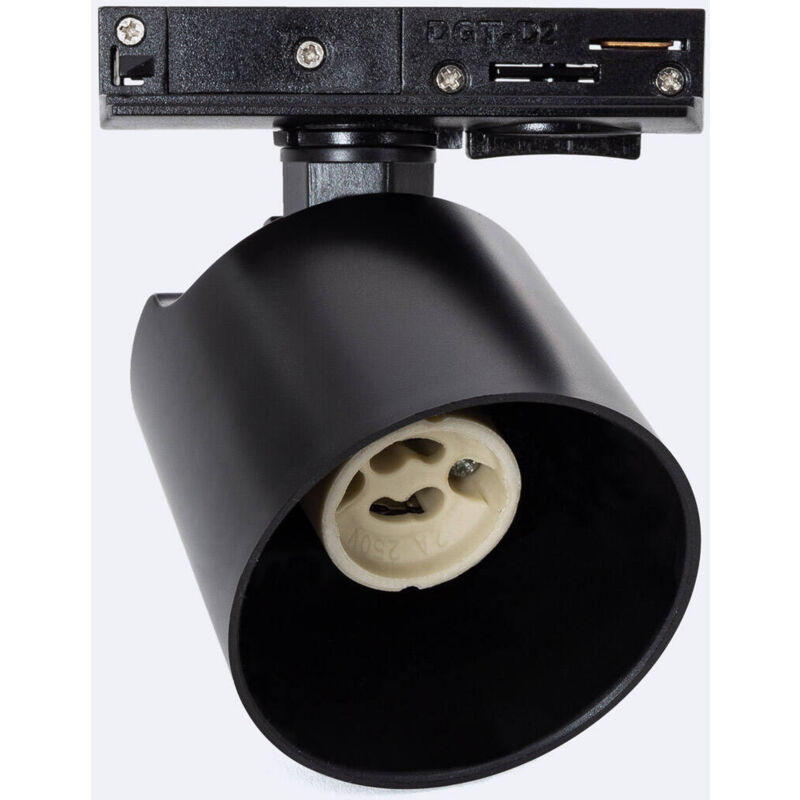 foto del prodotto efectoled faretto portalampada binario monofase davos per lampadina led gu10 ar111 nero