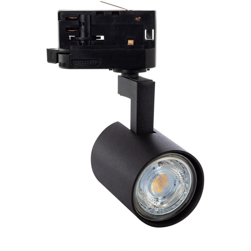 foto del prodotto efectoled faretto portalampada binario trifase juik per lampadina gu10 nero