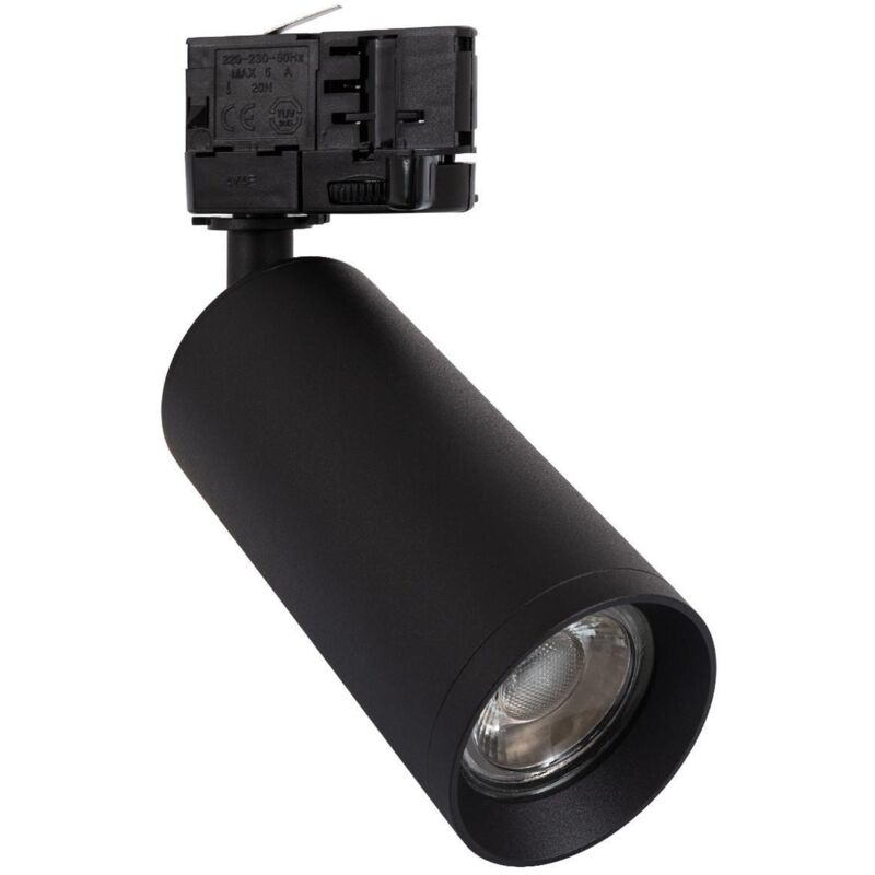 foto del prodotto efectoled faretto portalampada binario trifase quarzo per lampadina gu10 nero