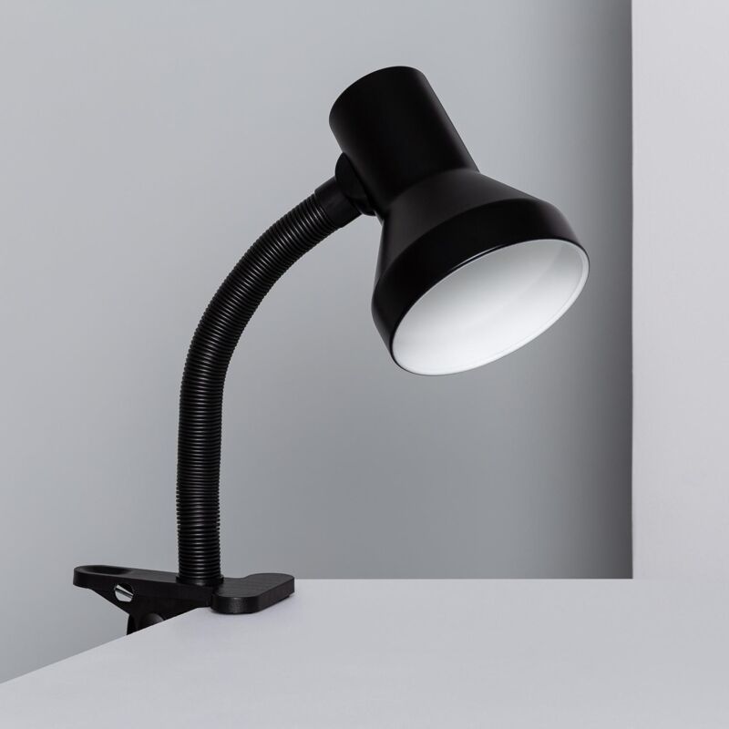 foto del prodotto efectoled flexo da tavolo in metallo con pinza eret nero