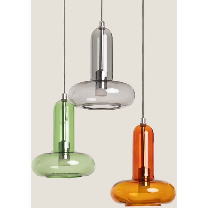 foto del prodotto efectoled lampada a sospensione led 15w alluminio fontas 3 faretti multicolore