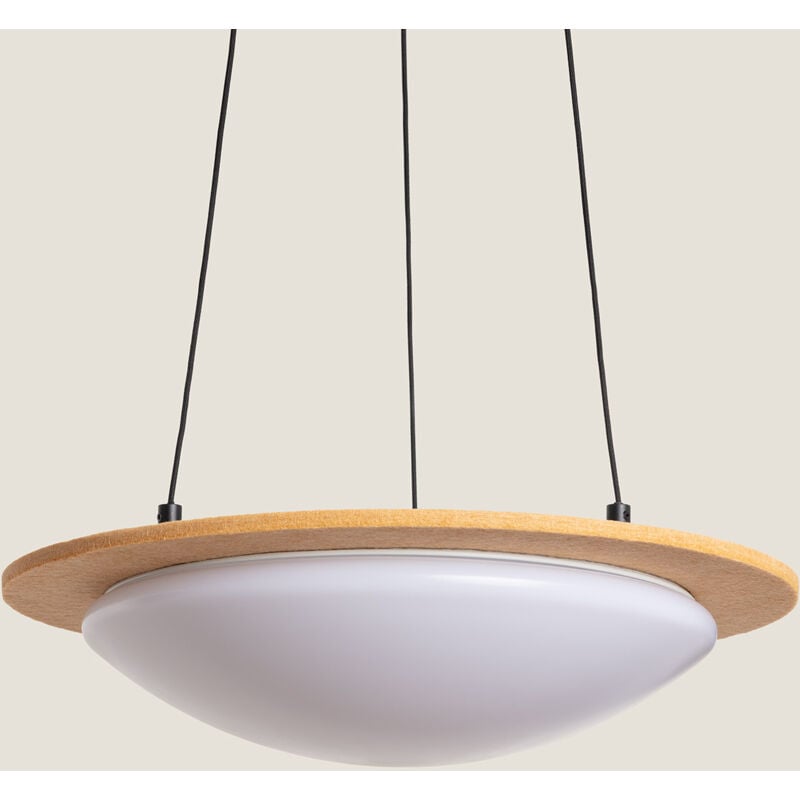 foto del prodotto efectoled lampada a sospensione led 18w feltro cct selezionabile lezhan cammello