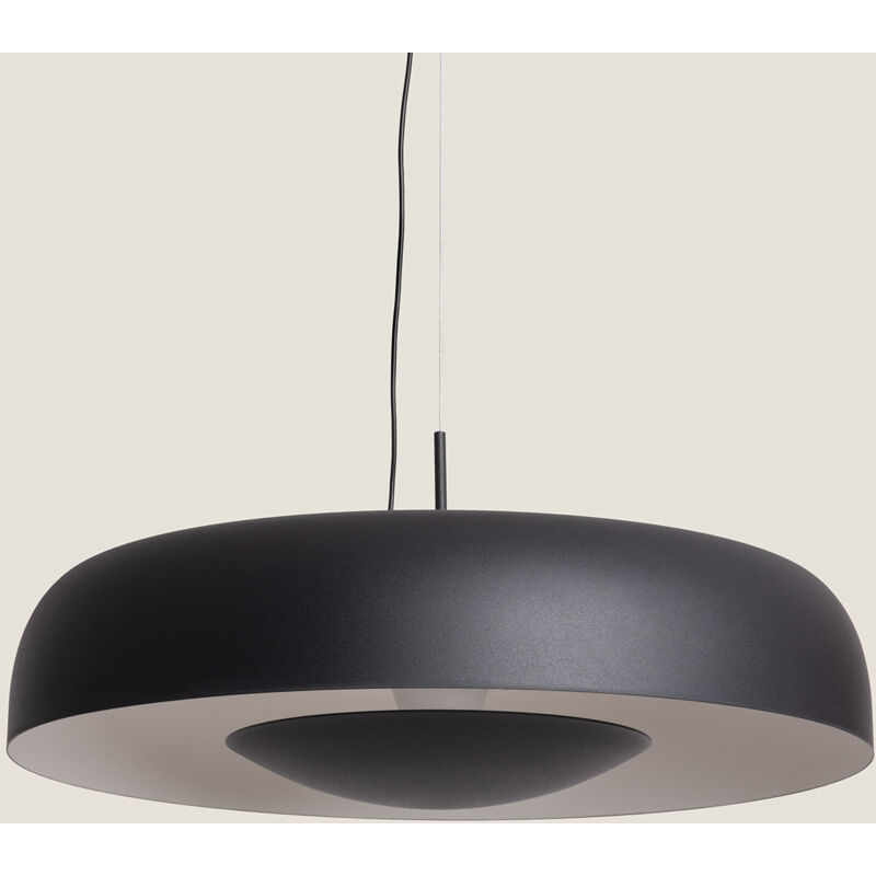 foto del prodotto efectoled lampada a sospensione led 20w acciaio duval nero