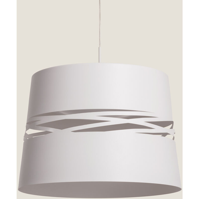 foto del prodotto efectoled lampada a sospensione led 28w metallo kerta bianco opaco