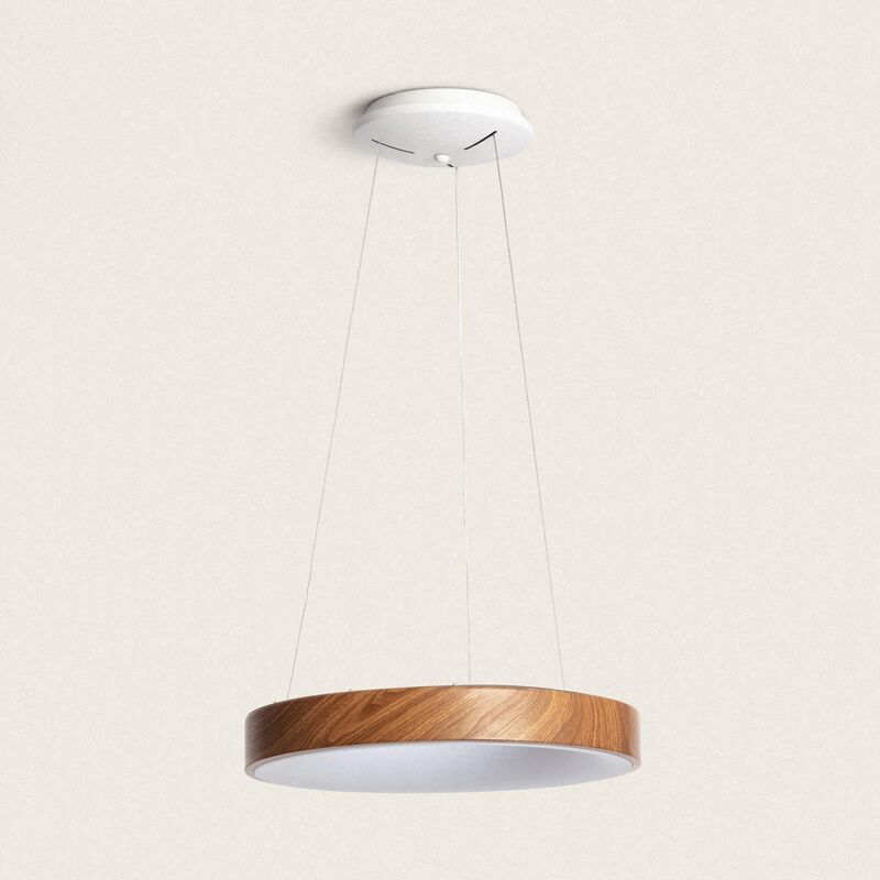 foto del prodotto efectoled lampada a sospensione led cct selezionabile metallo 30w jacob m marrone