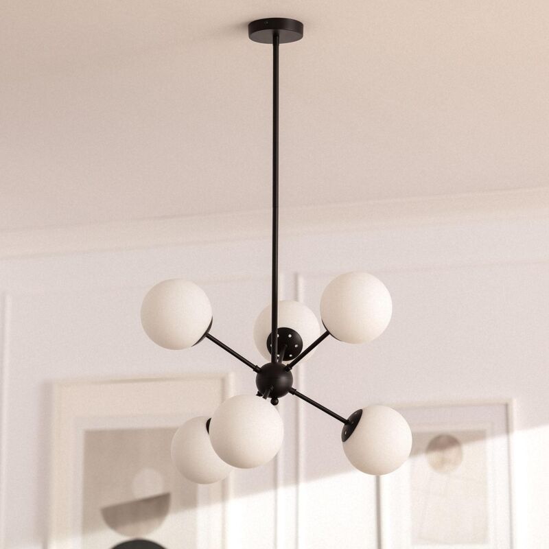 foto del prodotto efectoled lampada a sospensione metallo e vetro balts big nero