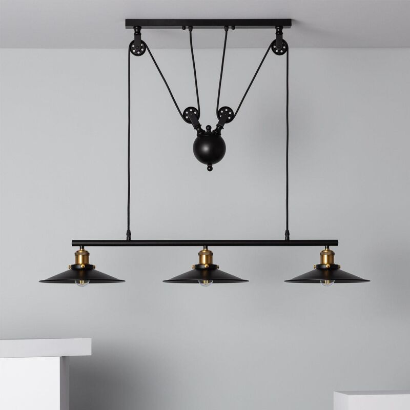 foto del prodotto efectoled lampada a sospensione metallo pusaka nero