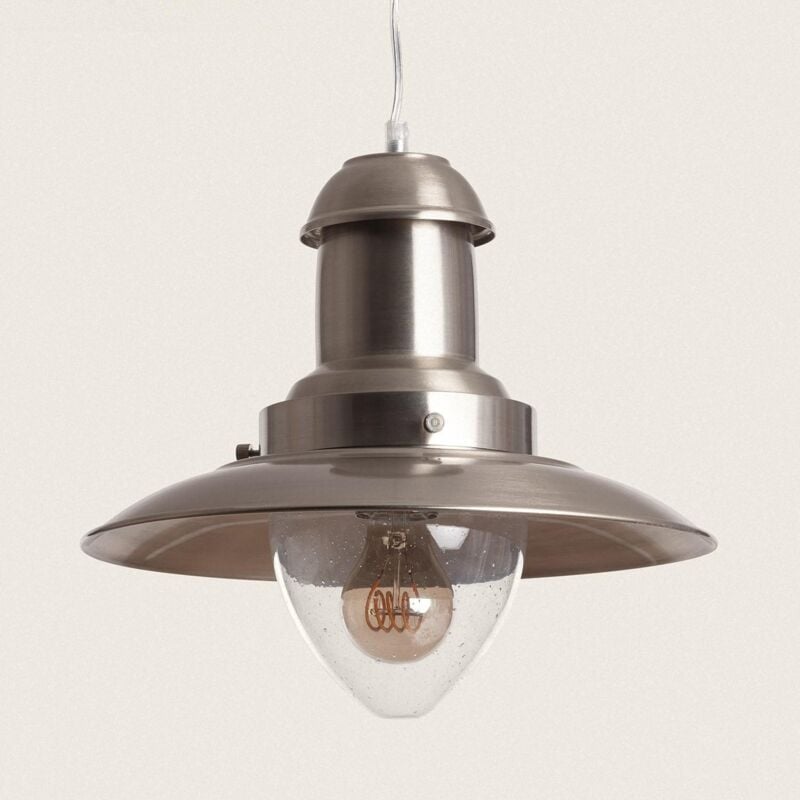 foto del prodotto efectoled lampada a sospensione nickel satinado fisherman nichel