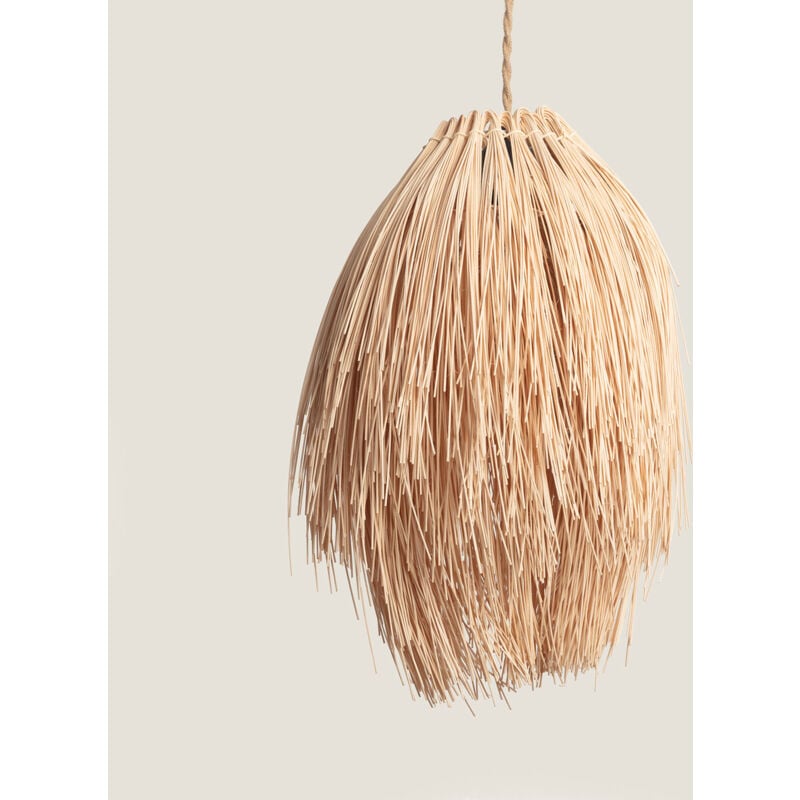 foto del prodotto efectoled lampada a sospensione rattan kathu manyoya naturale