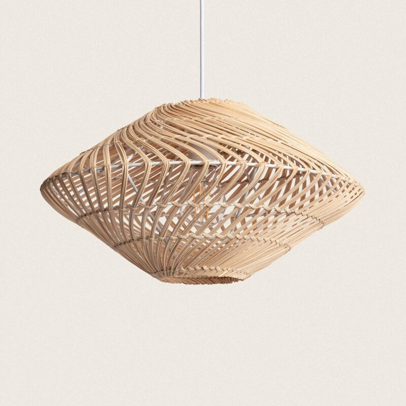 foto del prodotto efectoled lampada a sospensione rattan towamba naturale