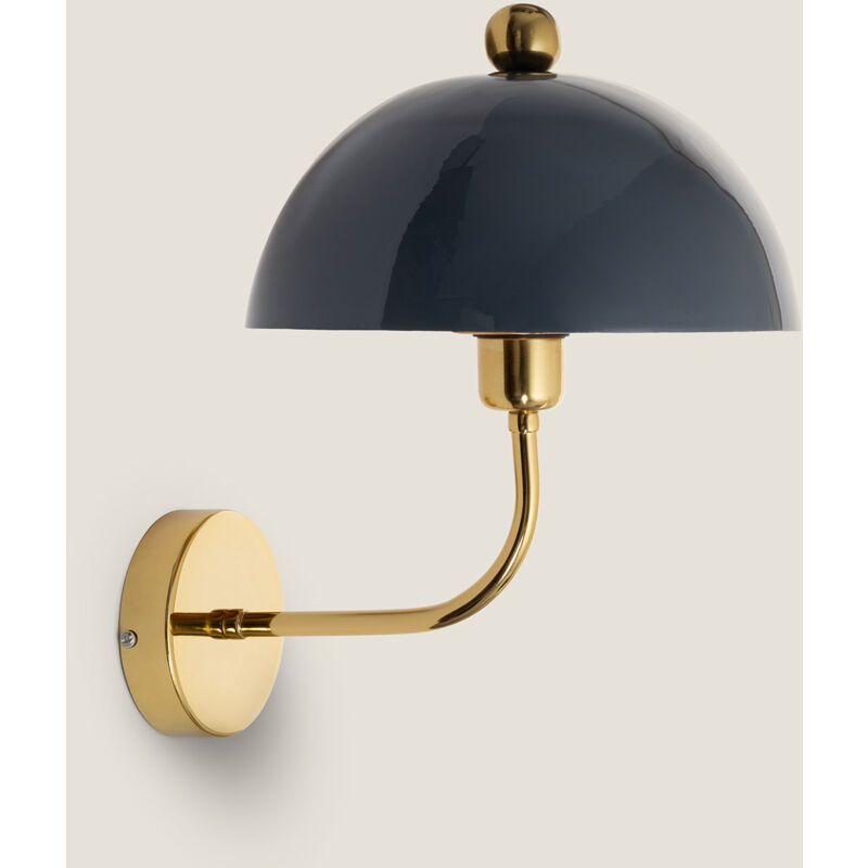 foto del prodotto efectoled lampada da parete metallo onkar azzurro