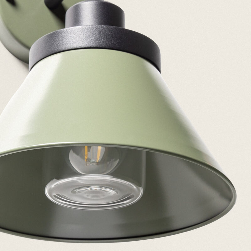 foto del prodotto efectoled lampada da parete per esterni alluminio medow verde