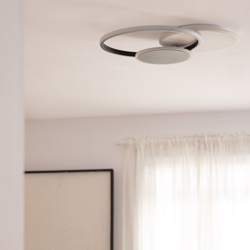 foto del prodotto efectoled lampada da soffitto led 27w metallo mini eklips berno 4000k bianco naturale