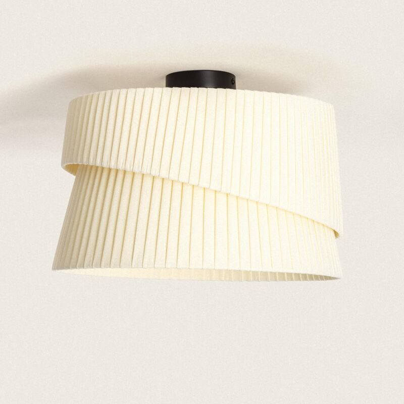 foto del prodotto efectoled lampada da soffitto lino kiana bianco