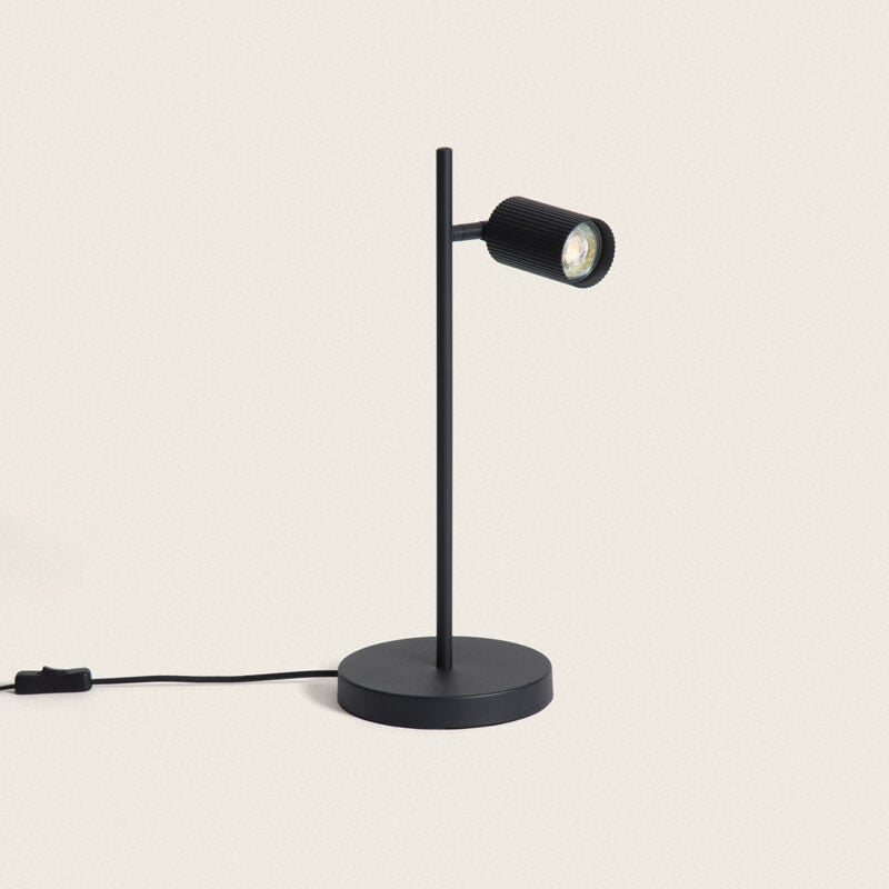 foto del prodotto efectoled lampada da tavolo alluminio aritz nero