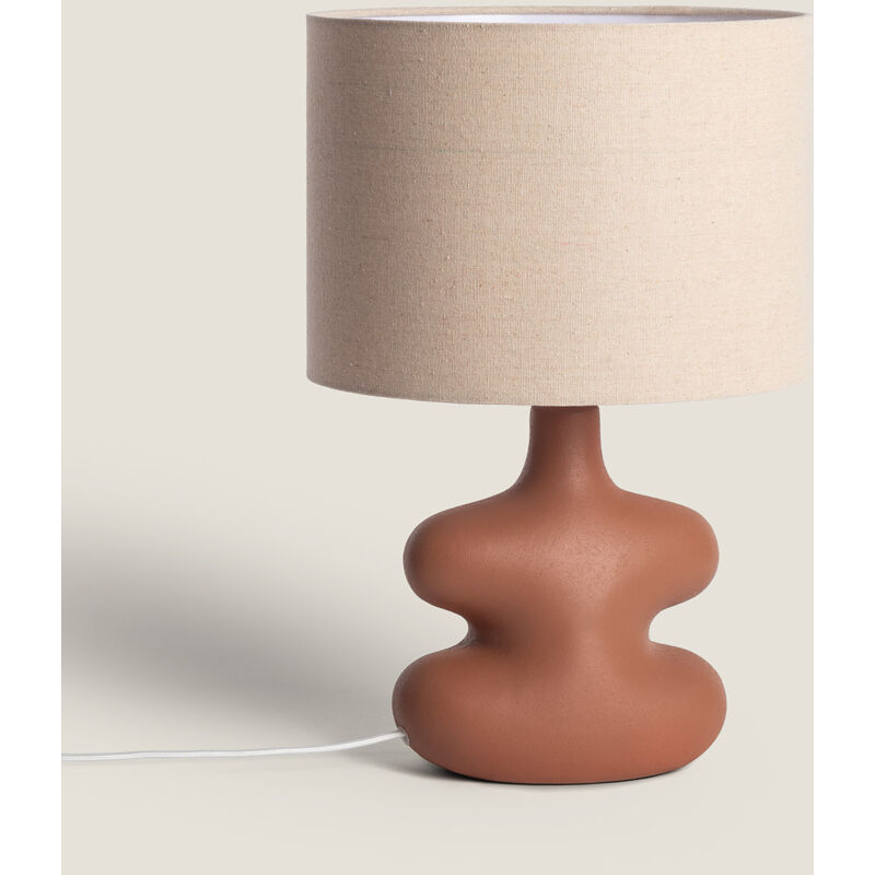 foto del prodotto efectoled lampada da tavolo ceramica serly marrone