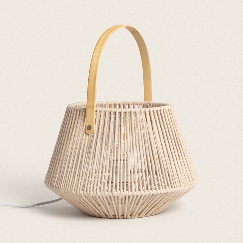 foto del prodotto efectoled - lampada da tavolo corda diantha beige