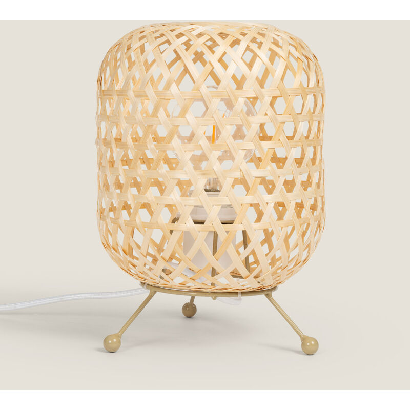 foto del prodotto efectoled lampada da tavolo in bamb chia naturale