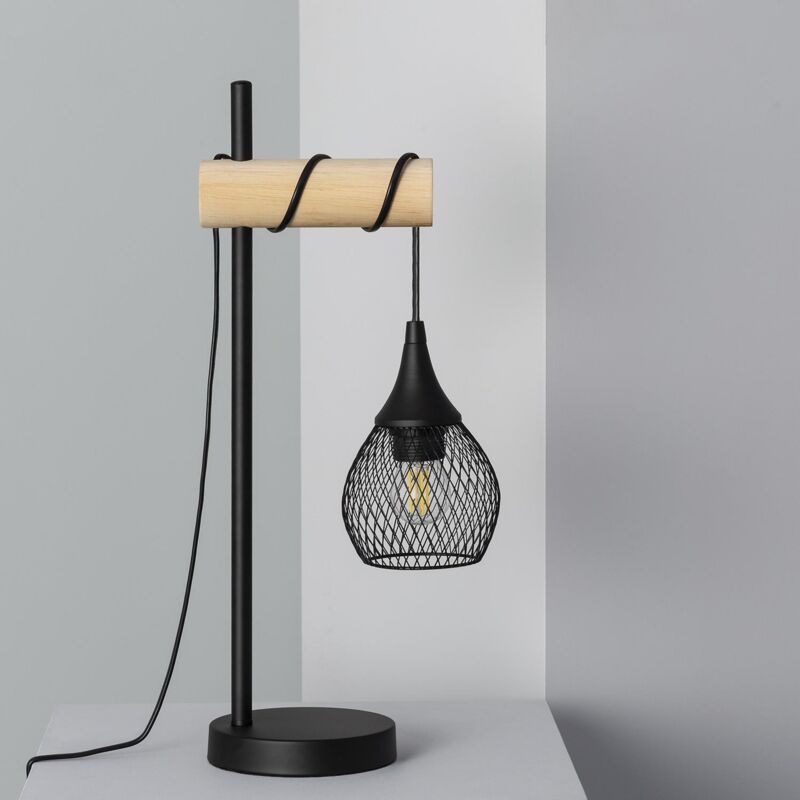 foto del prodotto efectoled lampada da tavolo in metallo wi fi con regolatore monah nero