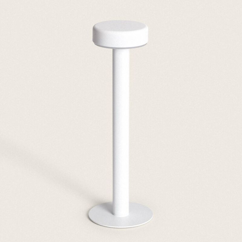 foto del prodotto efectoled lampada da tavolo led 2w portatile con batteria usb ricaricabile bunza bianco