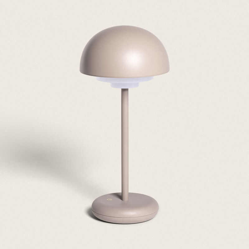 foto del prodotto efectoled lampada da tavolo led 2w portatile con batteria usb ricaricabile galdan tortora