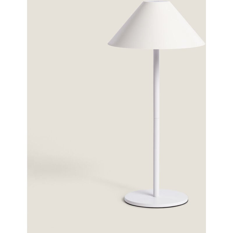 foto del prodotto efectoled lampada da tavolo led 3w portatile kivuli per esterni con batteria usb ricaricabile bianco