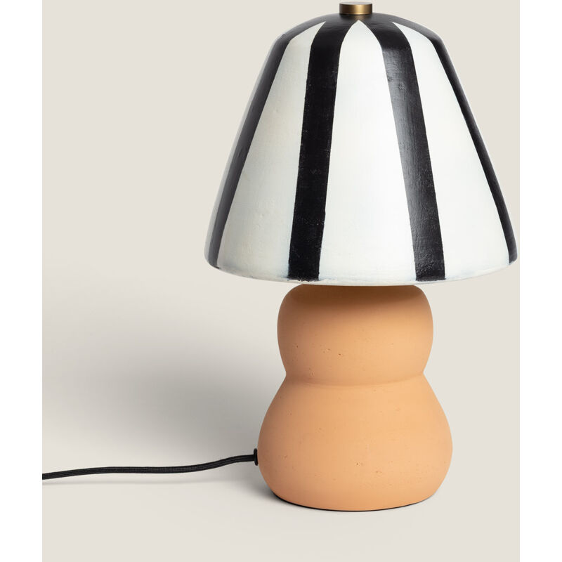 foto del prodotto efectoled lampada da tavolo metallo quitamba nero bianco