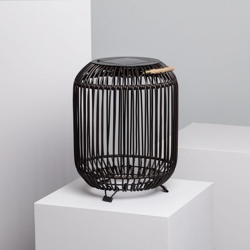 foto del prodotto efectoled lampada da tavolo per esterni led solare bhilai marrone scuro