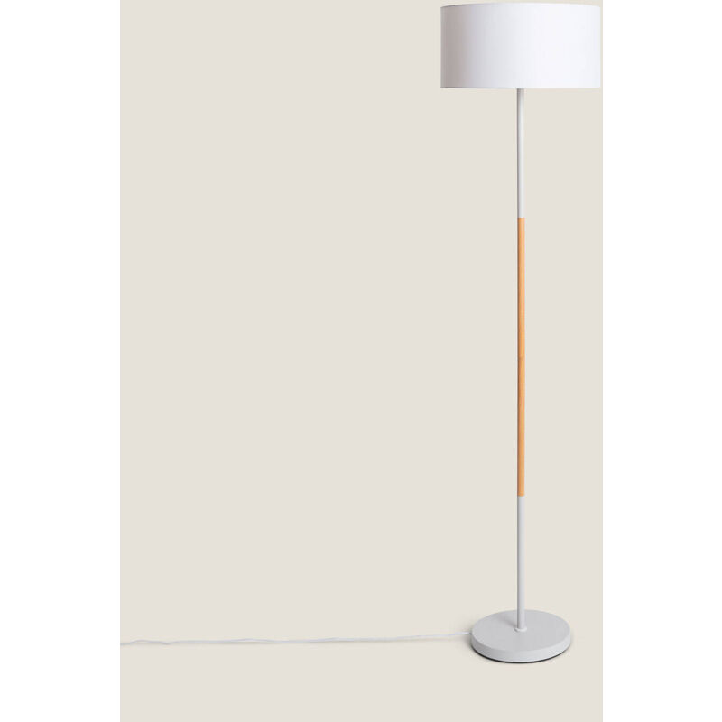 foto del prodotto efectoled lampada da terra in metallo wi fi regolabile silinda bianco
