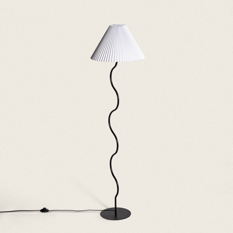 foto del prodotto efectoled lampada da terra metallo denahi bianco