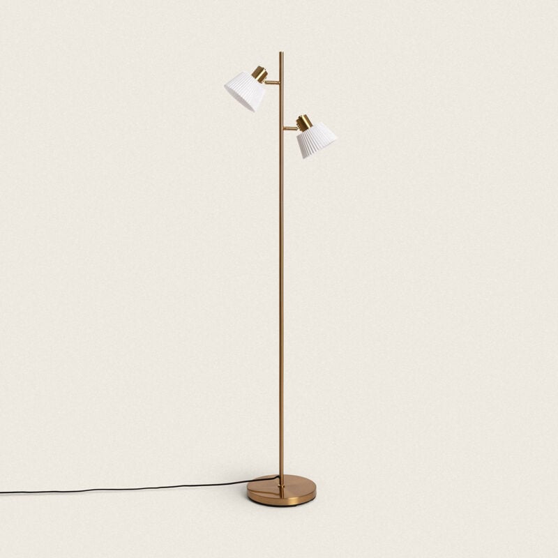 foto del prodotto efectoled lampada da terra metallo magda bianco
