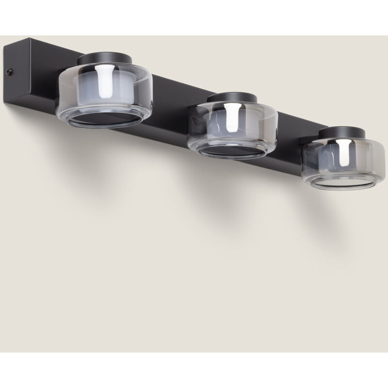foto del prodotto efectoled lampada led da parete bagno 12w metallo e vetro zisna nero
