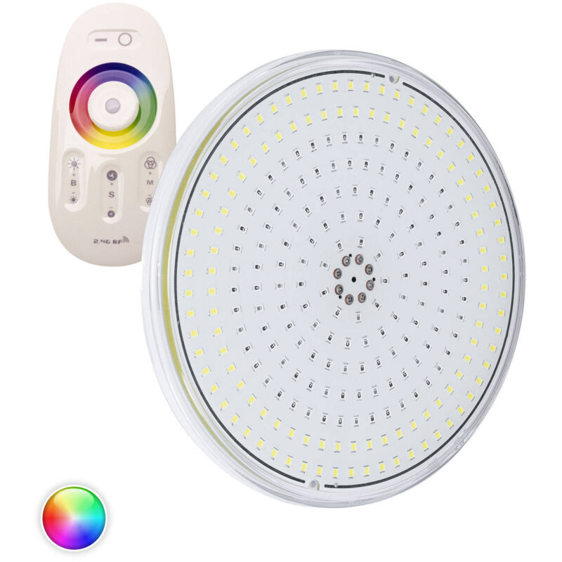 foto del prodotto efectoled lampada led per piscina rgbw sommergibile slim 12v dc 20w ip68 par56 rgbw telecomando rf
