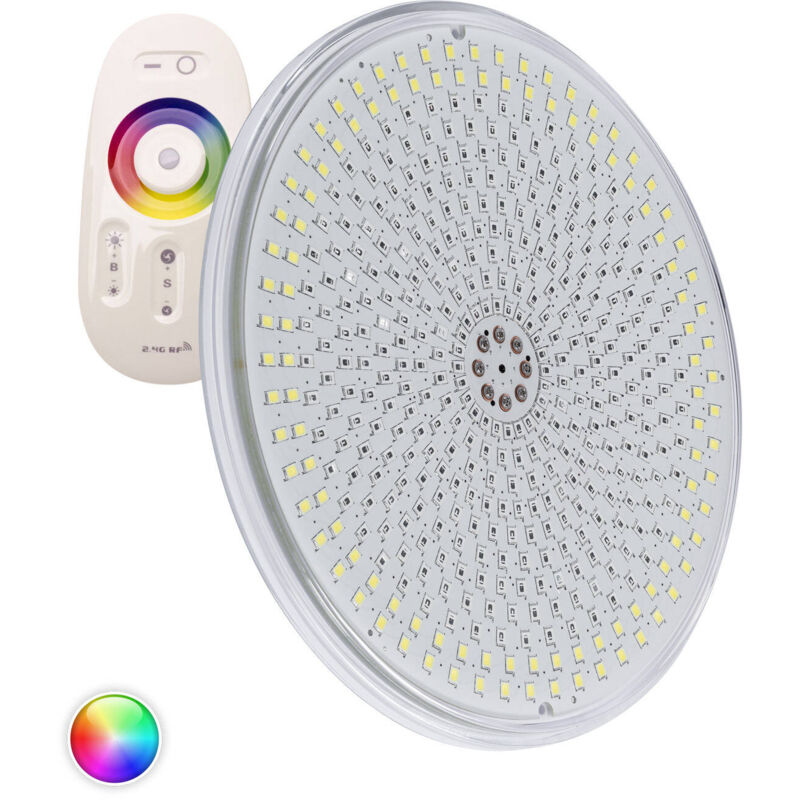 foto del prodotto efectoled lampada led per piscine rgbw sommergibile slim 12v dc 35w ip68 par56 rgbw telecomando rf
