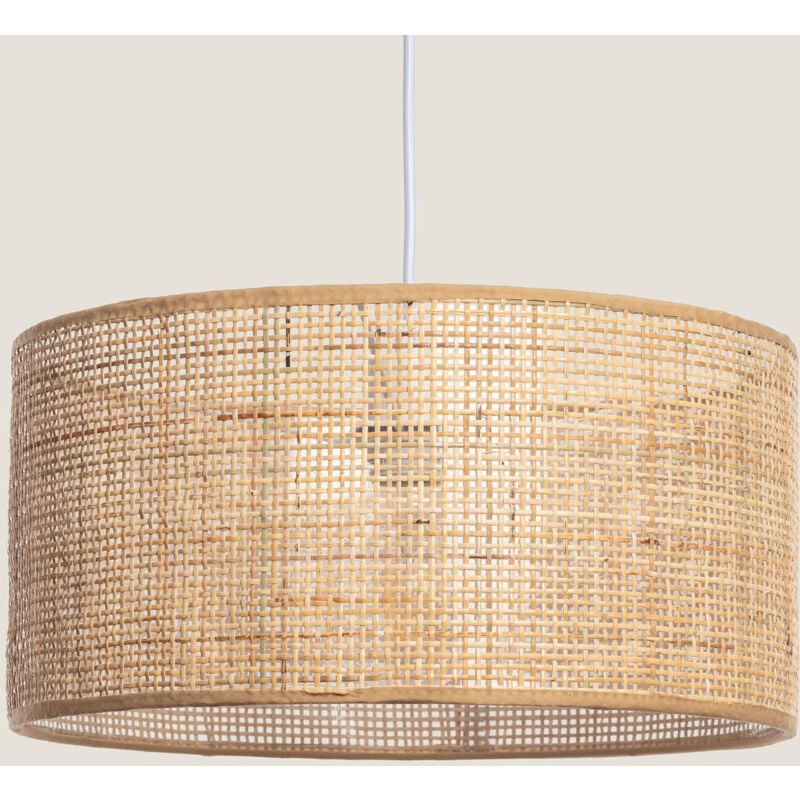 foto del prodotto efectoled lampada sospensione rattan baracoa beige
