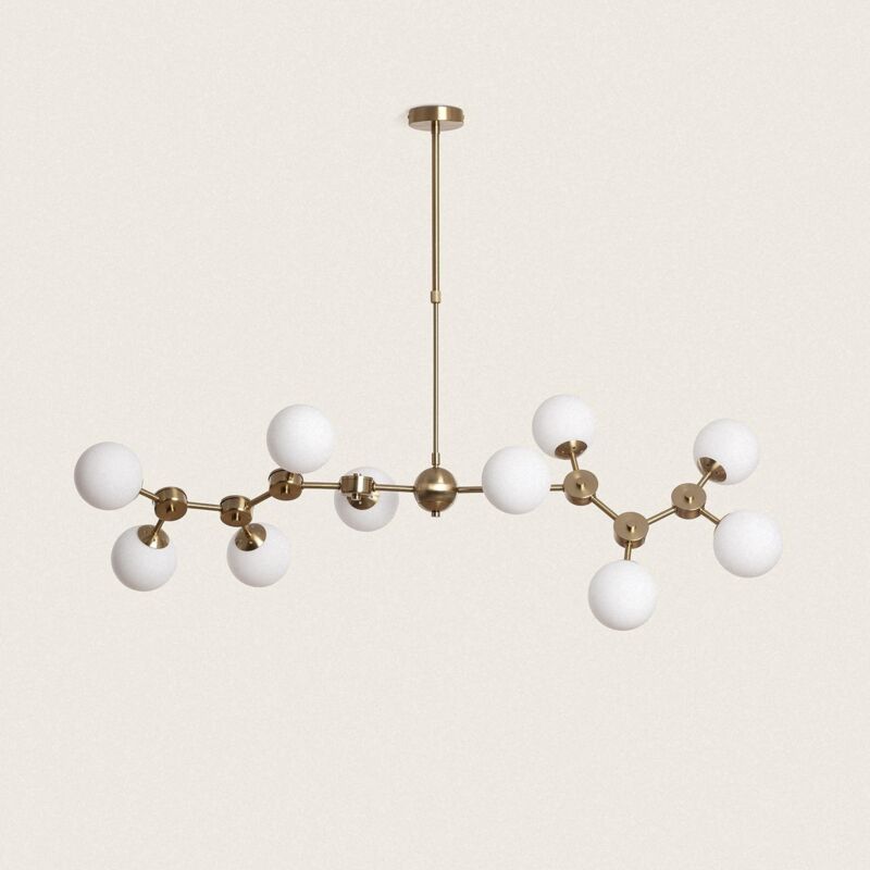 foto del prodotto efectoled lampadario metallo e vetro moonlight brass large 10 lampade oro