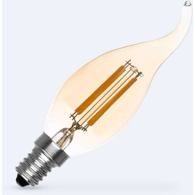 foto del prodotto efectoled lampadina filamento led e14 4w 470 lm regolabile t35 gold no flicker 2700k bianco caldo