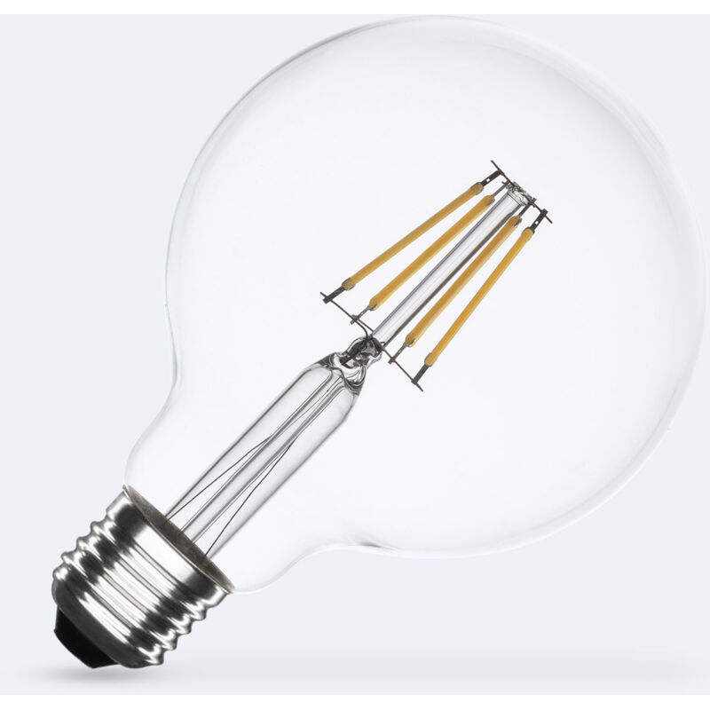 foto del prodotto efectoled lampadina filamento led e27 6w 720 lm g95 bianco naturale no flicker 4000k