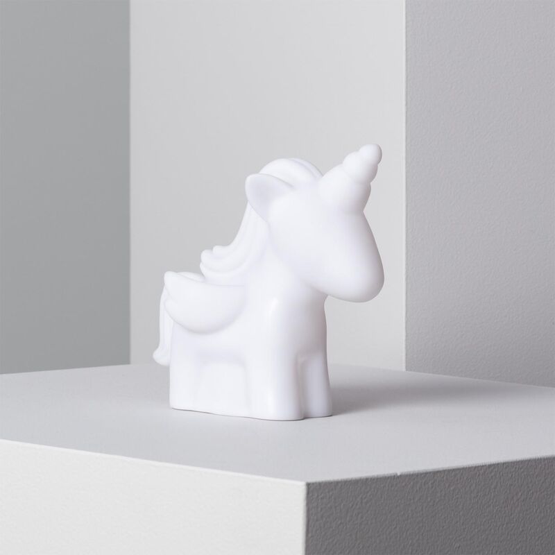 foto del prodotto efectoled luce per la notte led rgb da tavolo per bambini unicornio multicolore a pile rgb