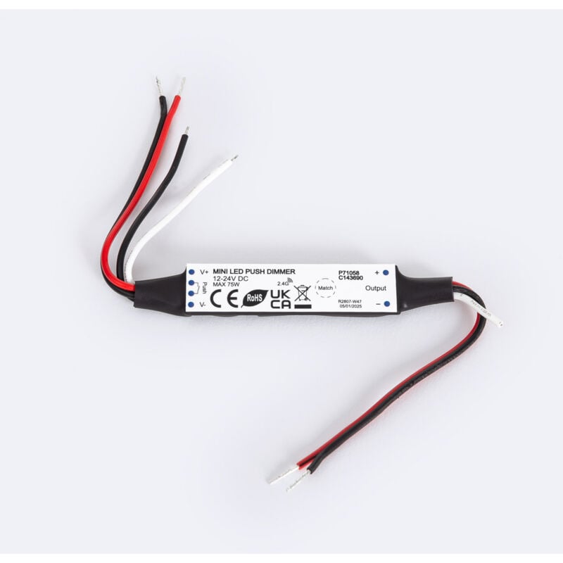 foto del prodotto efectoled mini controller striscia led monocolore per telecomando rf e regolabile tramite pulsante monocolore