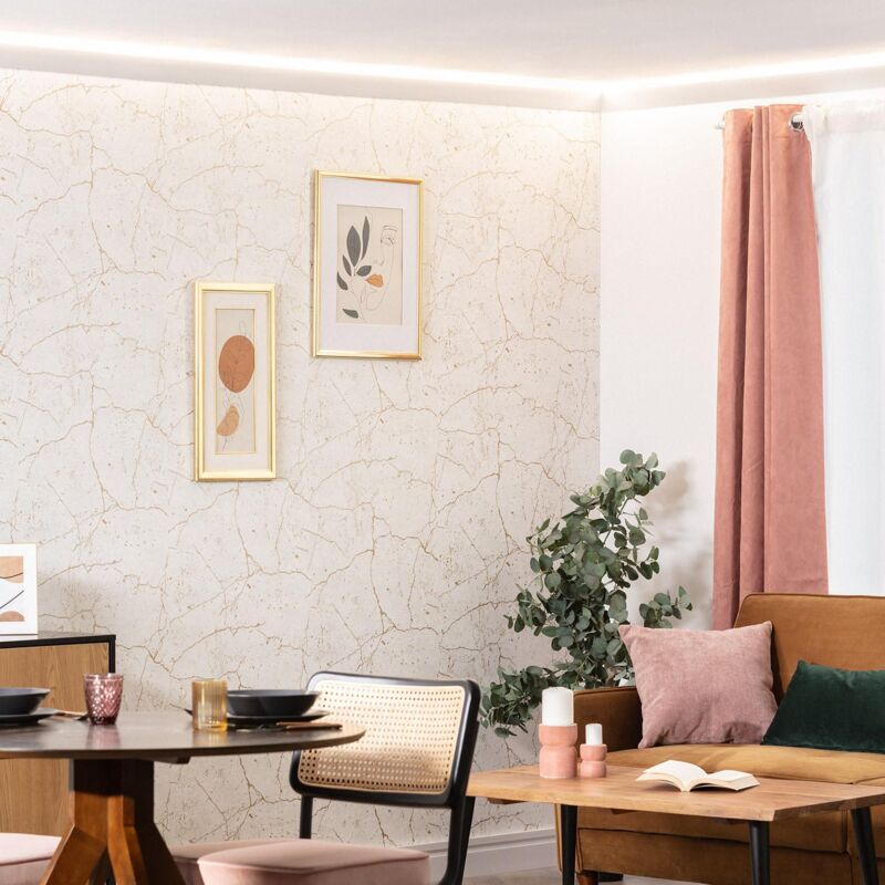 foto del prodotto efectoled modanatura per striscia led 2m angolare modern bianco