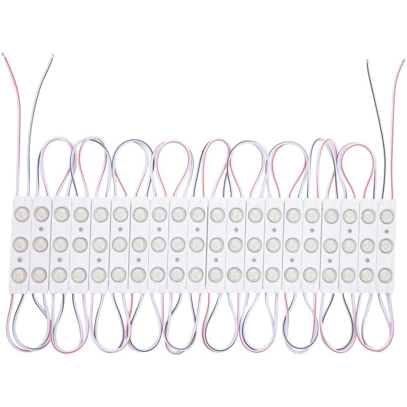 foto del prodotto efectoled - modulo led 20 pezzi 24w ip65 24v dc per insegne pubblicitarie 2.5m bianco freddo 5000k