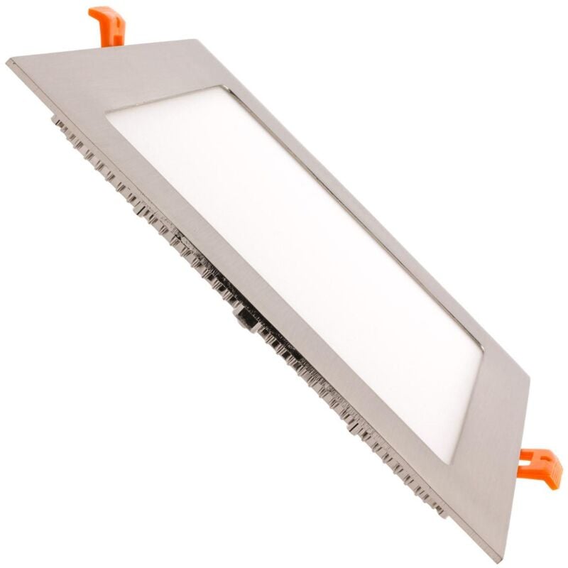 foto del prodotto efectoled pannello downlight led 18w quadrata superslim foro 205x205mm argento bianco caldo 3000k